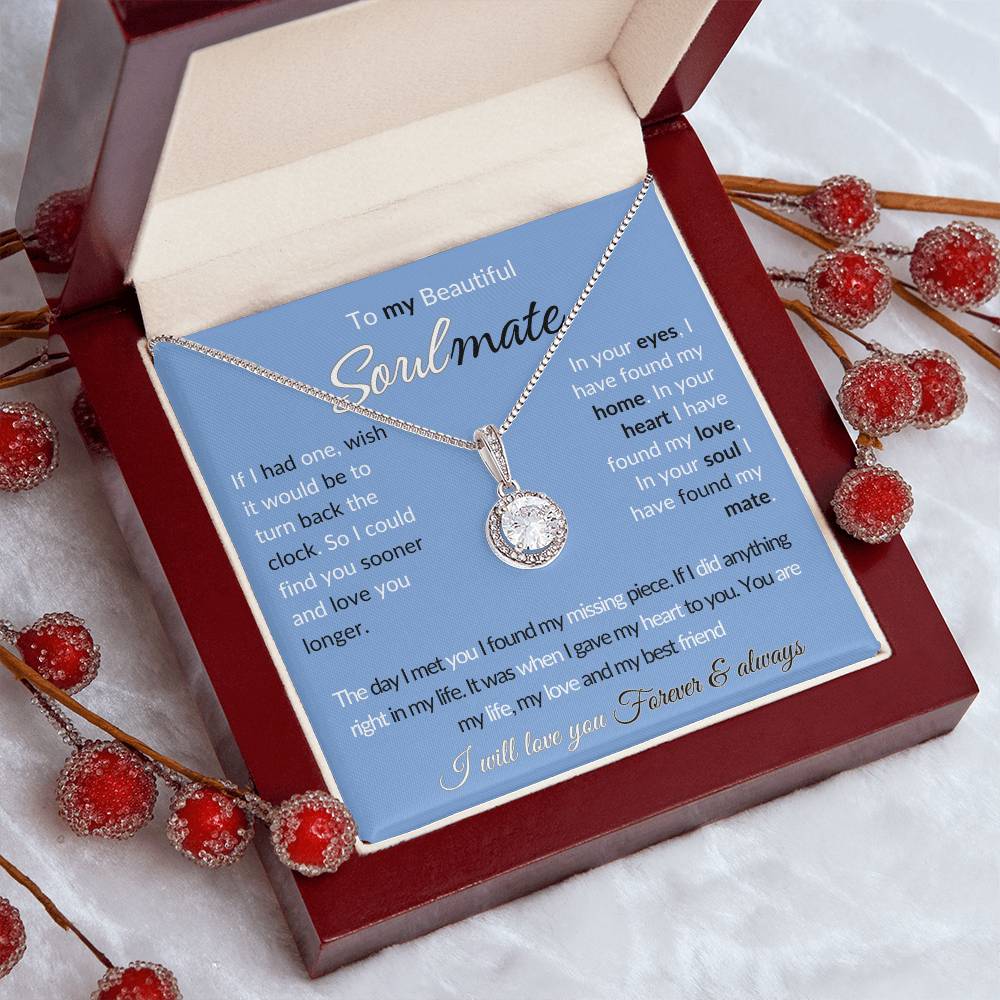 To My Beautiful Soulmate I 14k white gold finish