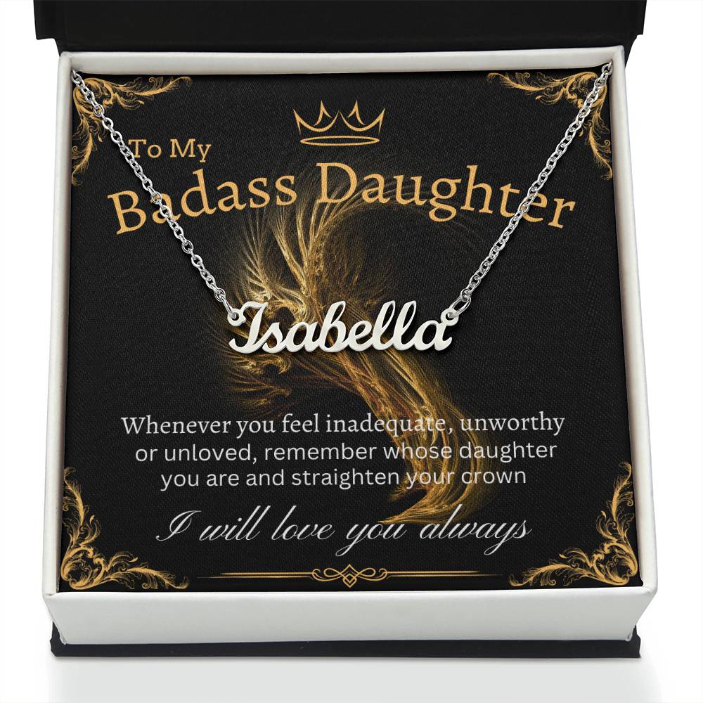 Badass Daughter Heart Necklace