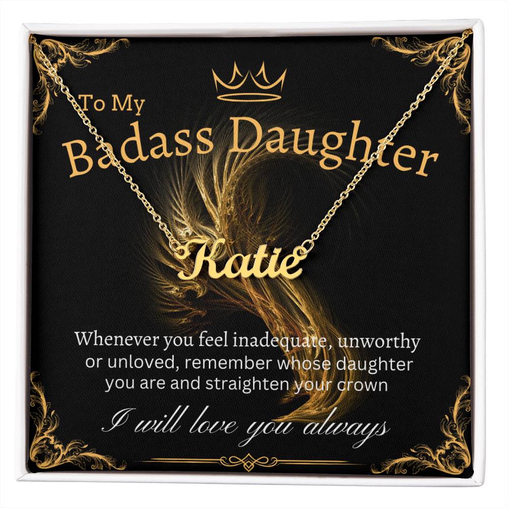 Badass Daughter Heart Necklace