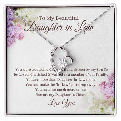 To My Beautiful Daughter in Low I Forever Love Necklace