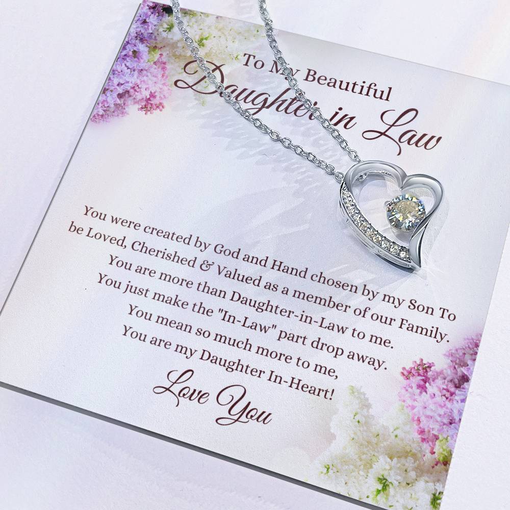 To My Beautiful Daughter in Low I Forever Love Necklace