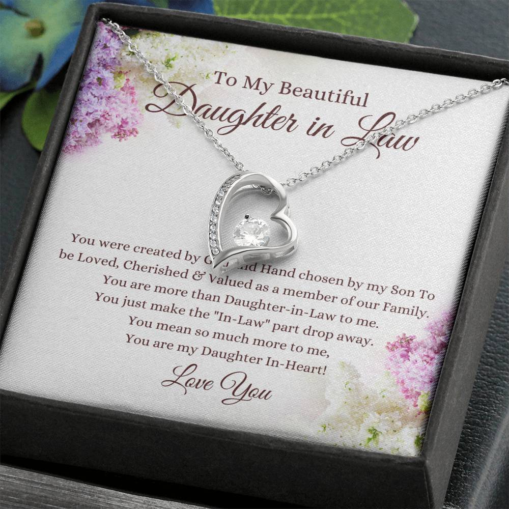 To My Beautiful Daughter in Low I Forever Love Necklace