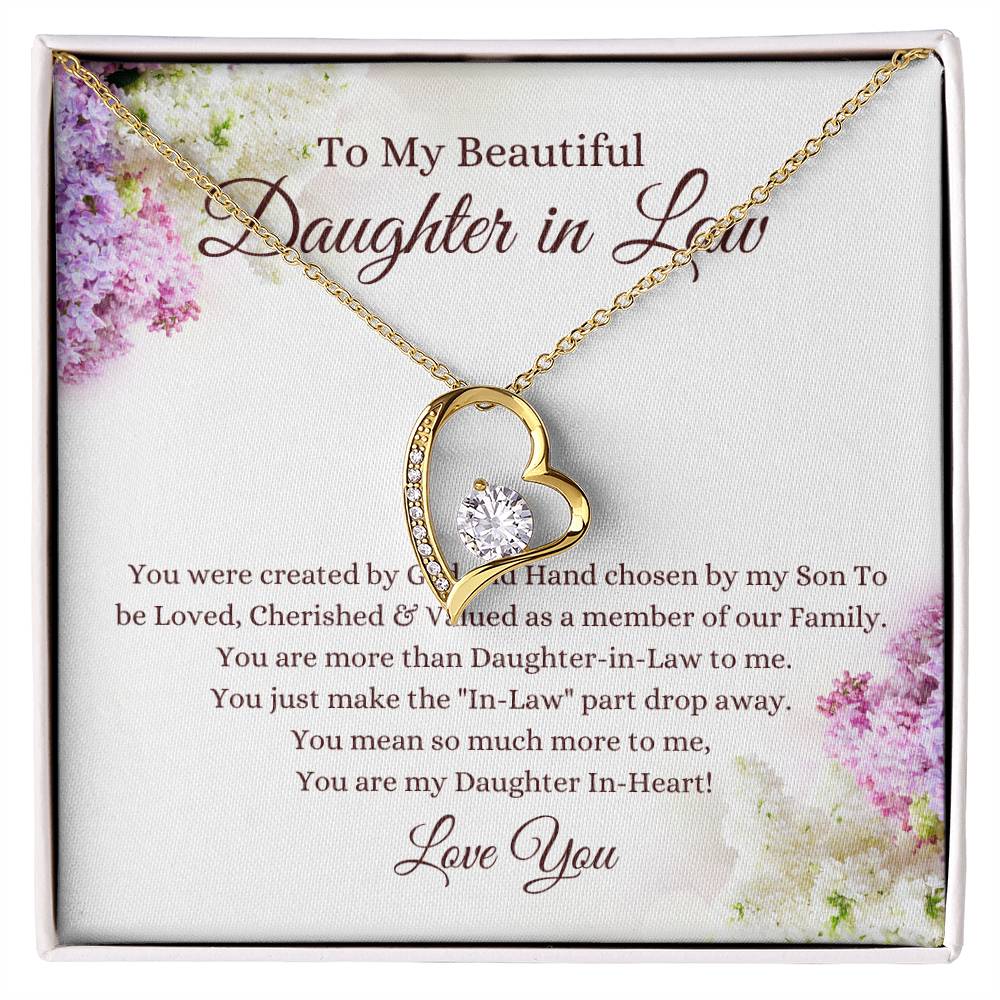 To My Beautiful Daughter in Low I Forever Love Necklace